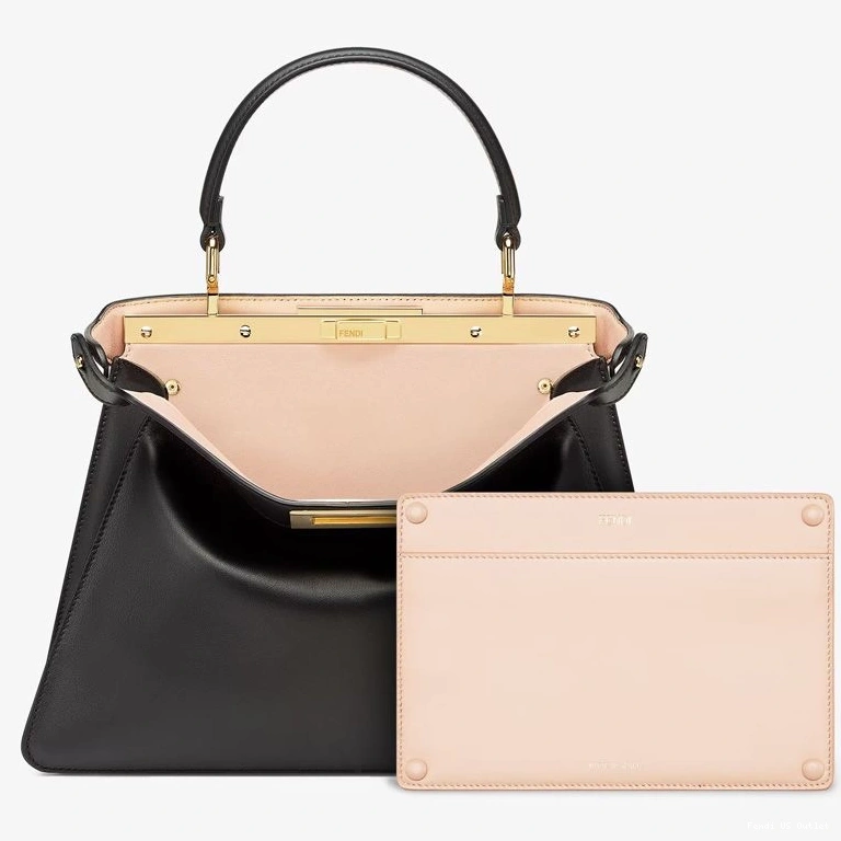Cheap HOT In Medium Black Laether ISeeU Nappa Bag Peekaboo Fendi 0804